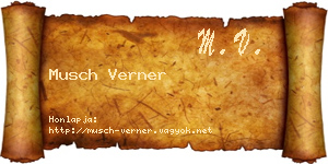 Musch Verner névjegykártya
